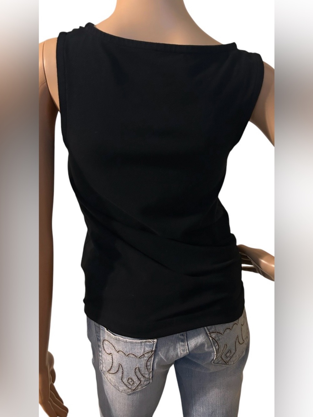 Kate Spade Black Sleeveless Bow tie Tank Top Women S Casual Luxury Preppy Chic - Picture 4 of 8